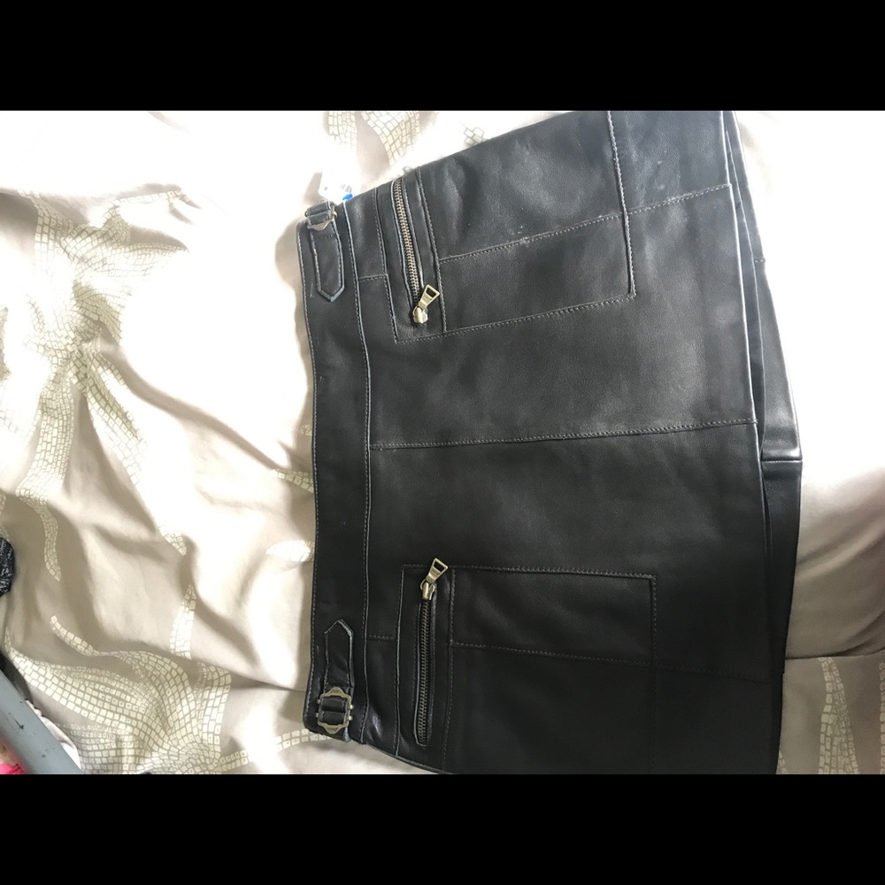 Guess Genuine Leather Skirt (never worn)